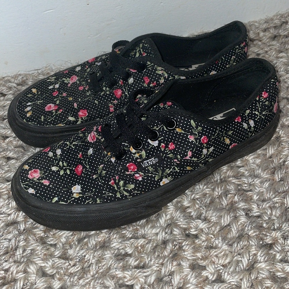 Vans sneakers floral and polka dot canvas trainers unisex